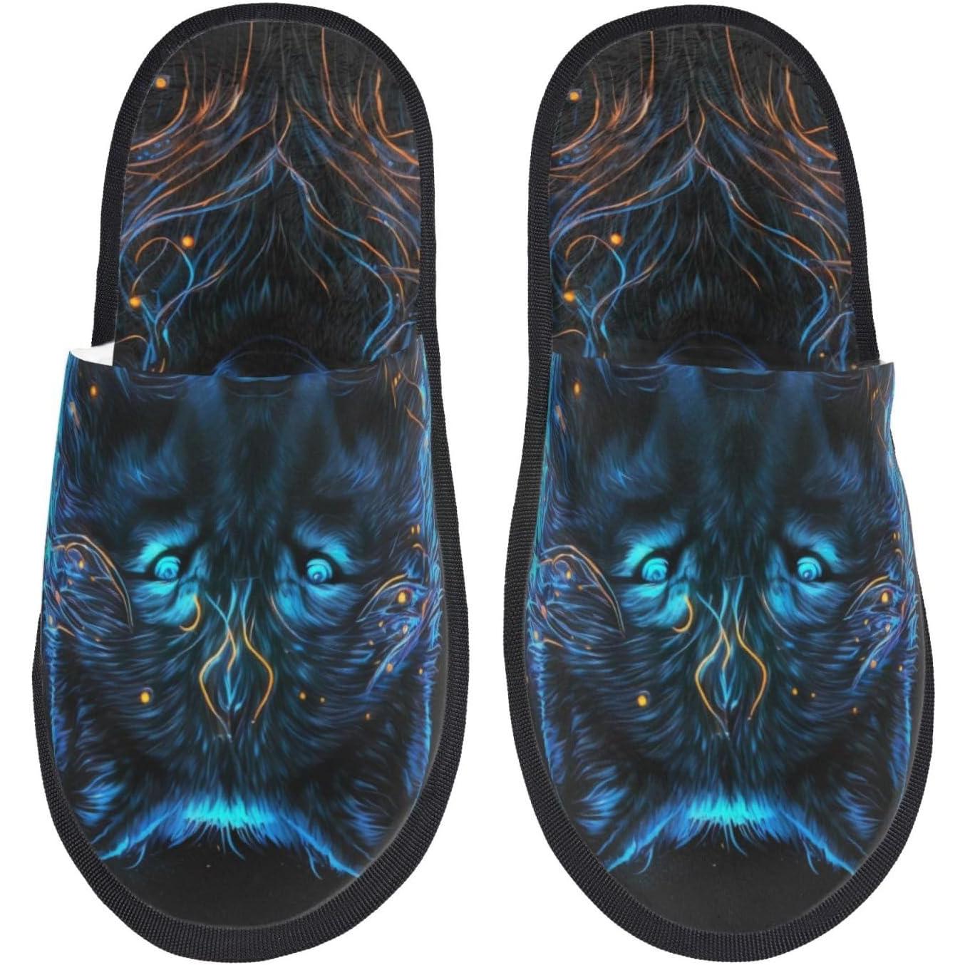 Outdoor Lighting On House - Cool Blue Light Wolf Print Dames