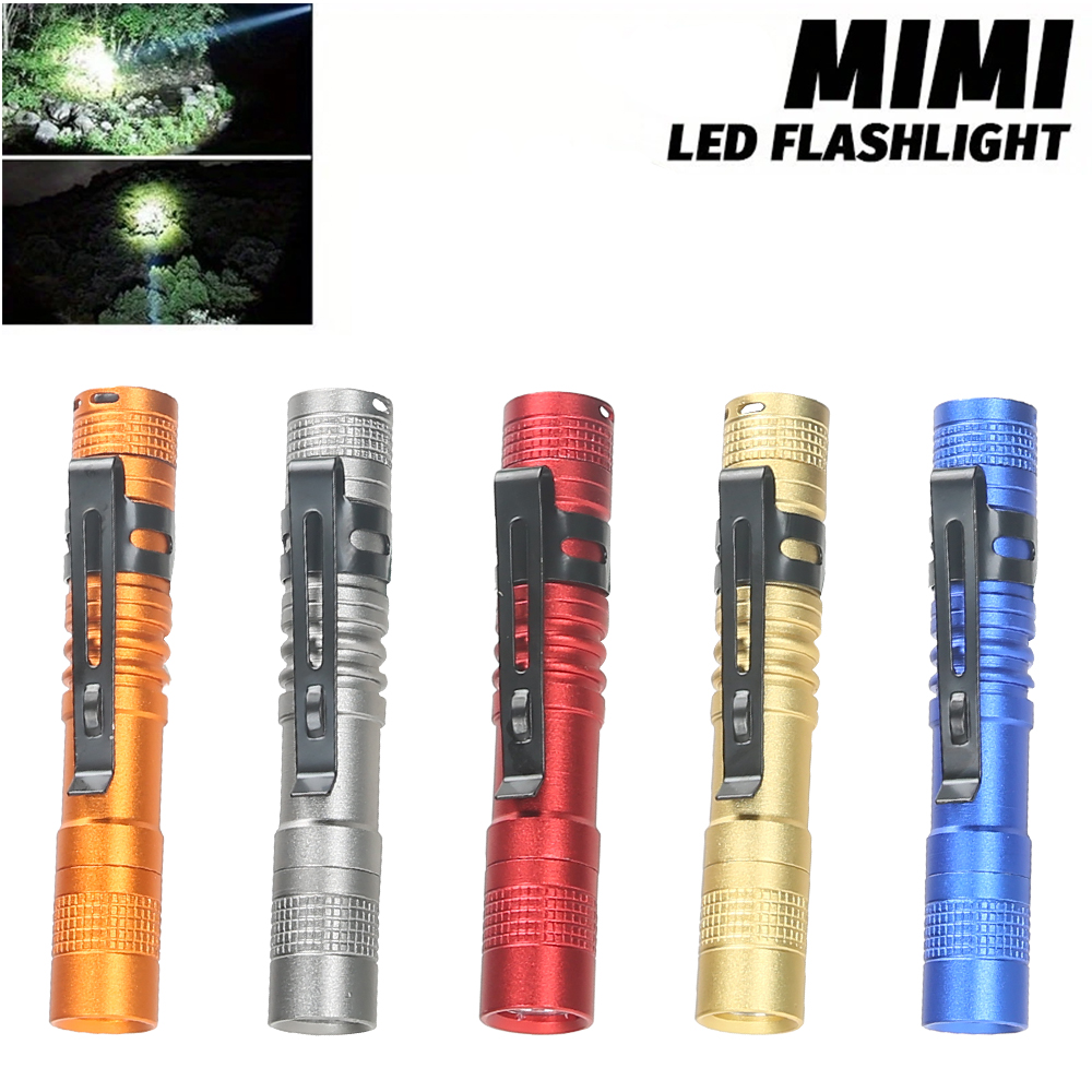 Zinc Outdoor Lighting - Mini draagbare LED-penlamp met clip Ultra