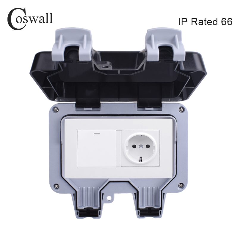 Outdoor Lighting No Outlet - Coswall IP66 Weerbestendige Waterdichte Outdoor Stopcontact