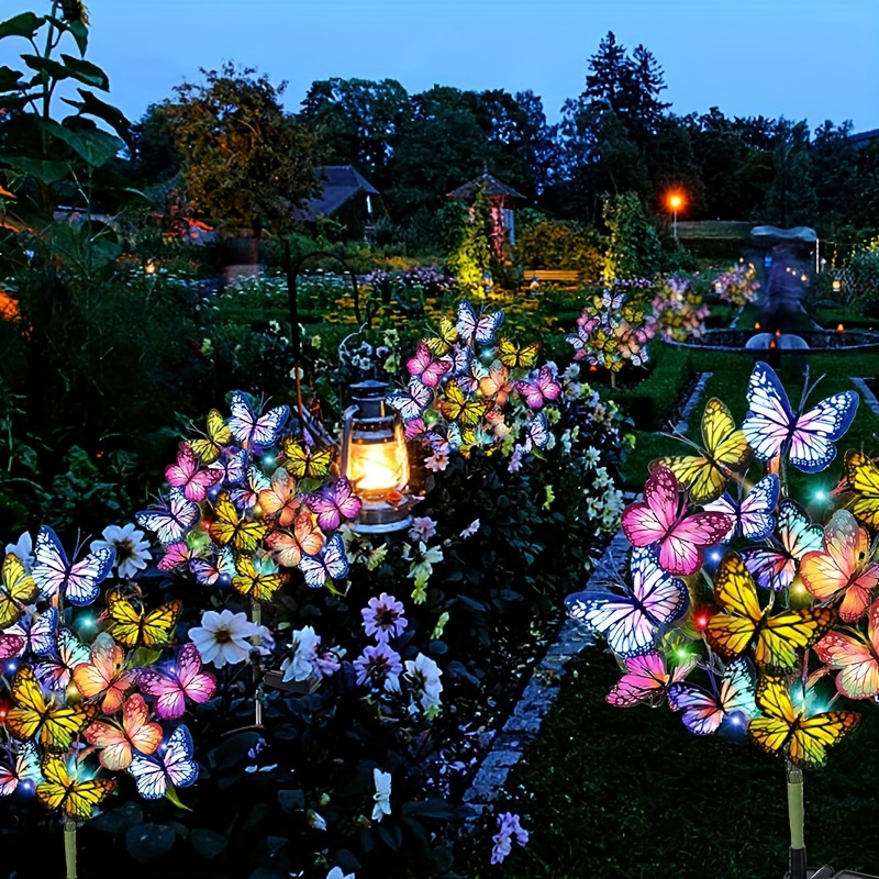 Outdoor Lighting For Backyard - Solar LED-vlindertuinverlichting Waterdichte kleurrijke buitengazonpadlamp voor