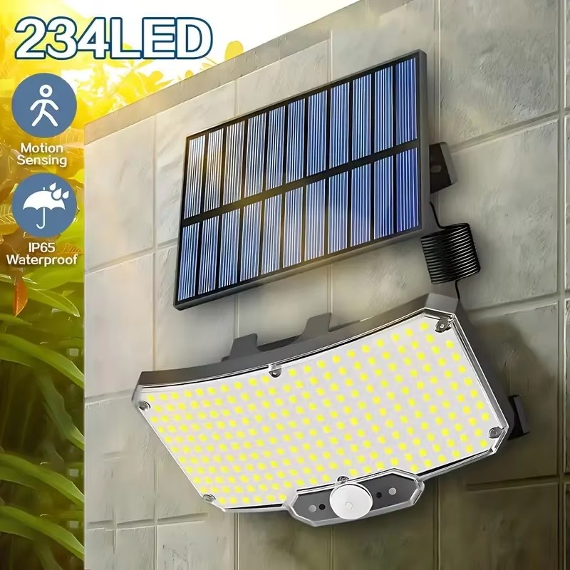 Outdoor Lighting Garage - 234LED zonne-buitenverlichting bewegingssensor superheldere externe wandschijnwerper
