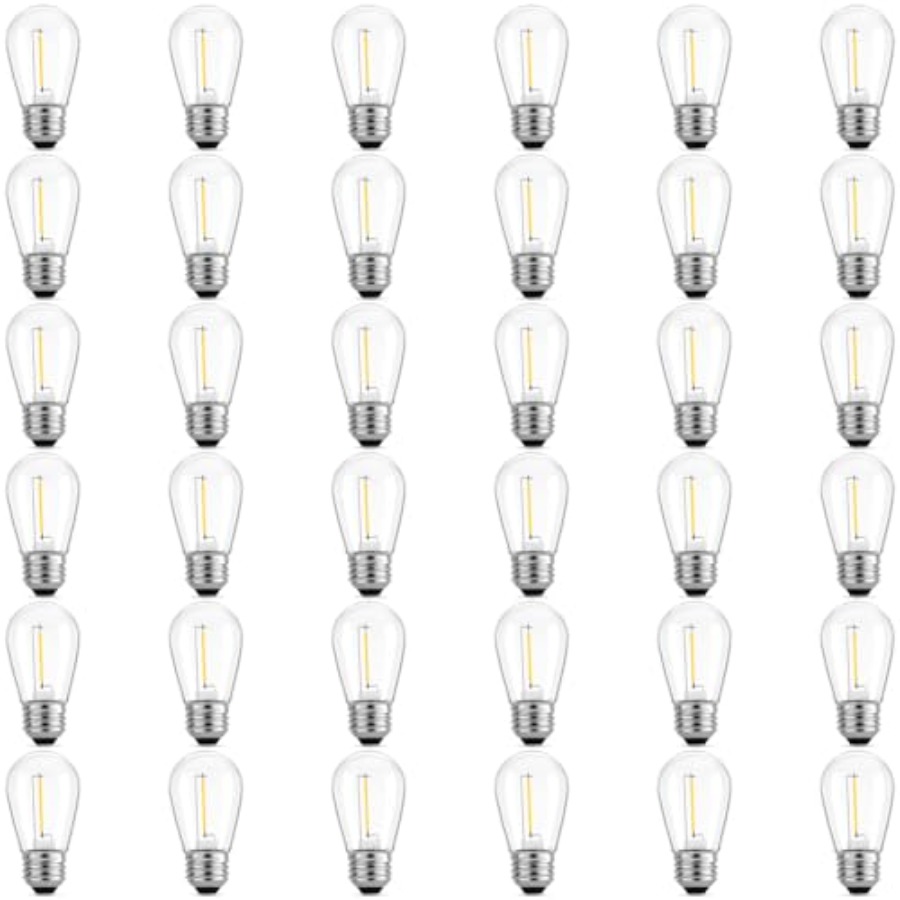 Outdoor Lighting Rechargeable - 36-pack S14 LED-lampen voor buitenlichtslingers, onbreekbare