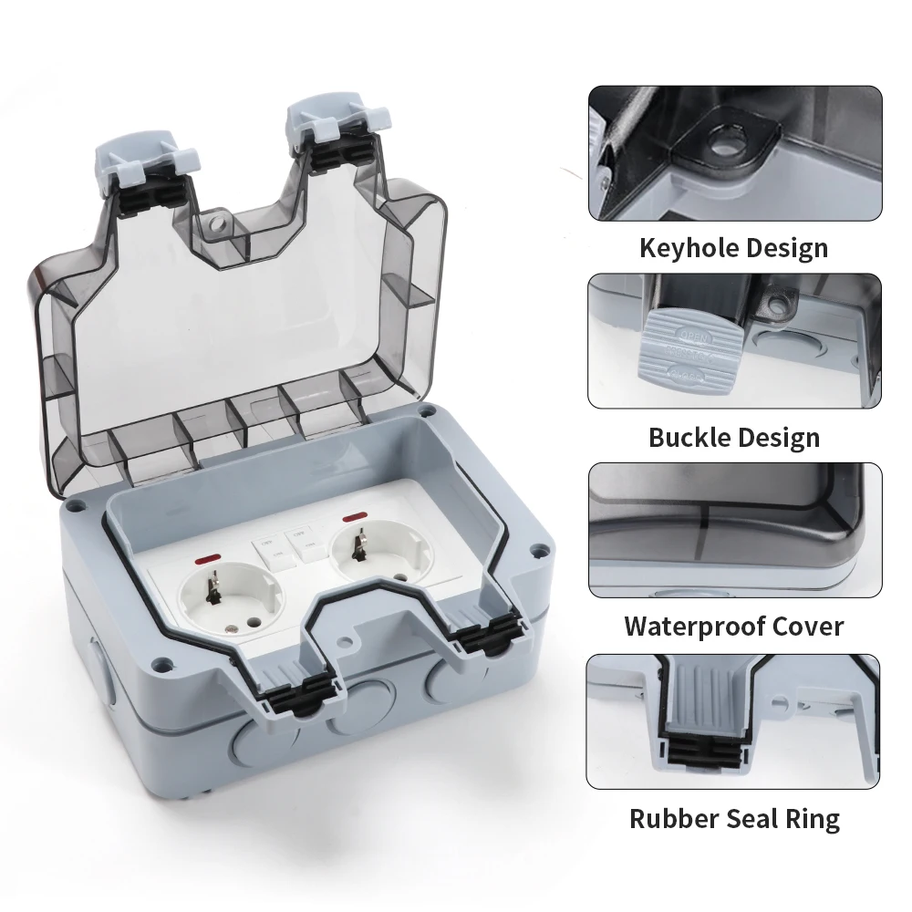 Outdoor Lighting No Outlet - TNCE IP66 buiten 16A stopcontactdoos met