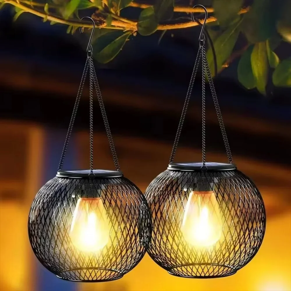 Outdoor Lighting Art - Zonne-lantaarn van ijzer, buiten, bolvormig, hangend,