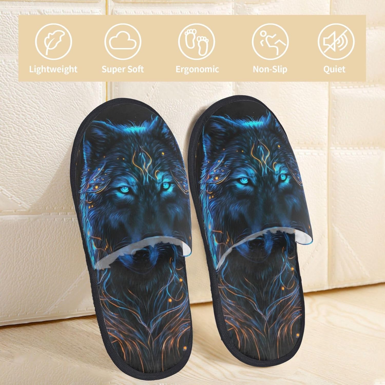 Cool Blue Light Wolf Print Dam - Outdoor Lighting On House recensie en prijs