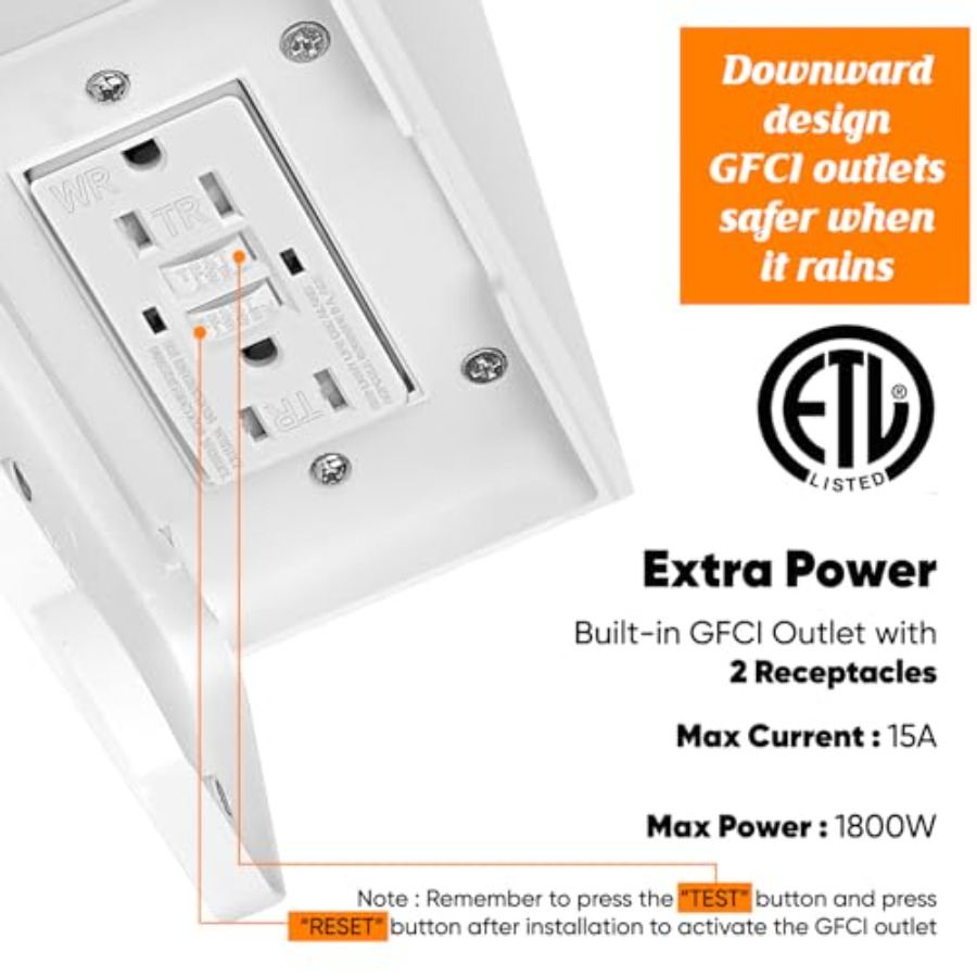 Verandalamp met GFCI-aansluiti - Outdoor Lighting No Outlet recensie en prijs