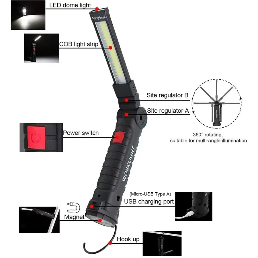 Draagbare LED-zaklamp met magn - Zinc Outdoor Lighting recensie en prijs