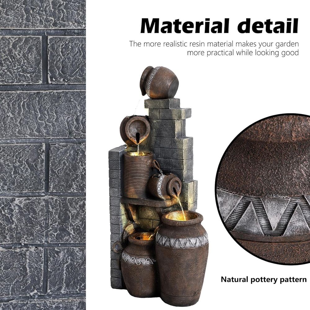 6-laags binnen- en buitenfonte - Outdoor Lighting For Backyard recensie en prijs