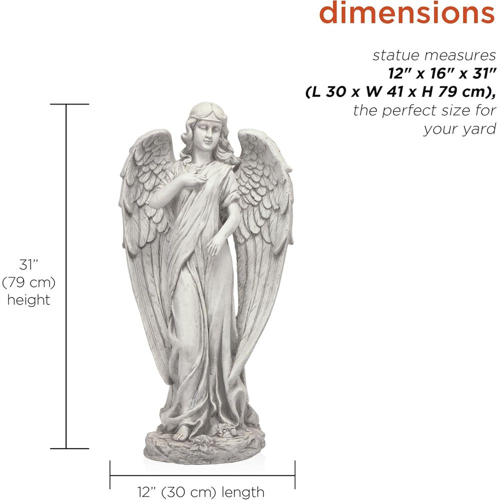 31 inch hoog engelenbeeld voor - Outdoor Lighting Art recensie en prijs