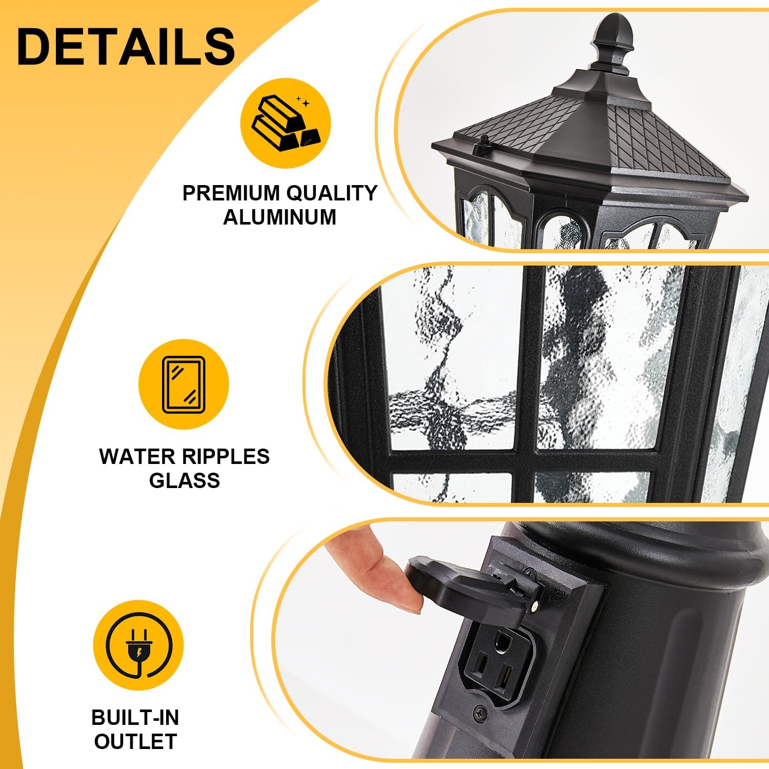 Waterdichte buitenpaallamp met - Outdoor Lighting No Outlet recensie en prijs