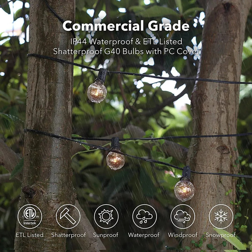8M/15M G40 Globe Lichtslingers - Outdoor Lighting For Backyard recensie en prijs