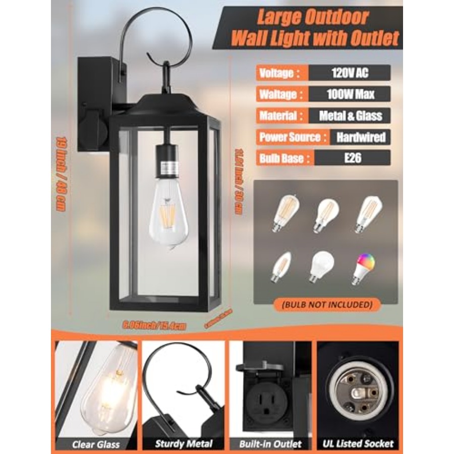 19 inch grote buitenlamp met s - Outdoor Lighting No Outlet recensie en prijs